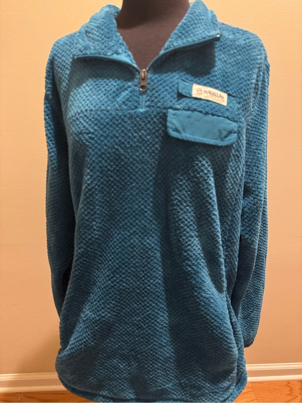 Magellan Outdoors Women's Teal Quarter-Zip Fleece Pullover